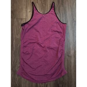 Lululemon In The Flow Tank Regal Plum Purple Top Ruched Scoop Back